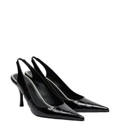 Magda Butrym Croc-effect leather slingbacks | Thumbnail 1