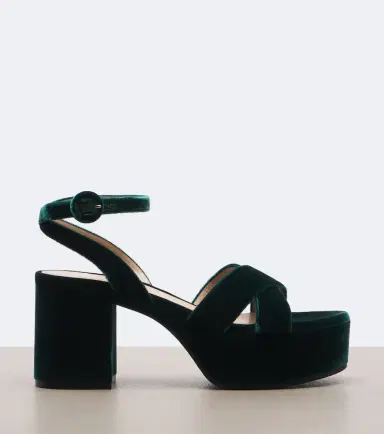 Gianvito Rossi Velvet platform sandals | Thumbnail 4 Gianvito Rossi Velvet platform sandals | Thumbnail 4