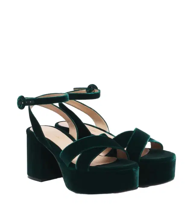 Gianvito Rossi Velvet platform sandals