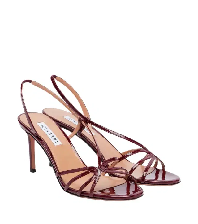 Aquazzura Talk To Me patent leather slingback sandals