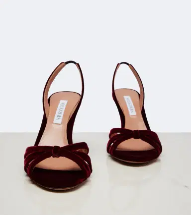 Aquazzura Tati velvet slingback sandals | Thumbnail 2