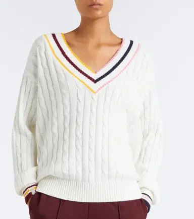 The Upside Josette cable-knit cotton sweater | Thumbnail 6