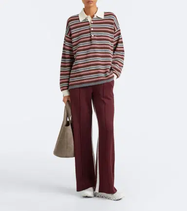 The Upside Wonder striped cotton polo sweater | Thumbnail 2