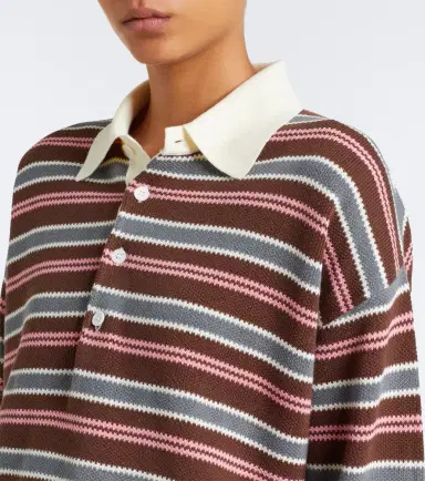 The Upside Wonder striped cotton polo sweater | Thumbnail 3