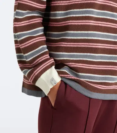 The Upside Wonder striped cotton polo sweater | Thumbnail 4