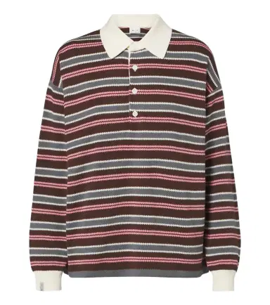 The Upside Wonder striped cotton polo sweater | Thumbnail 1