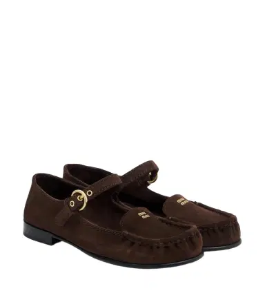 Miu Miu Suede Mary Jane flats | Thumbnail 1
