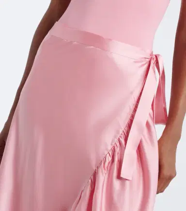 Eres Conversion silk satin midi skirt | Thumbnail 2