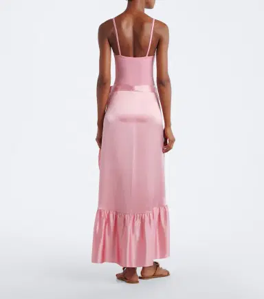 Eres Conversion silk satin midi skirt | Thumbnail 5