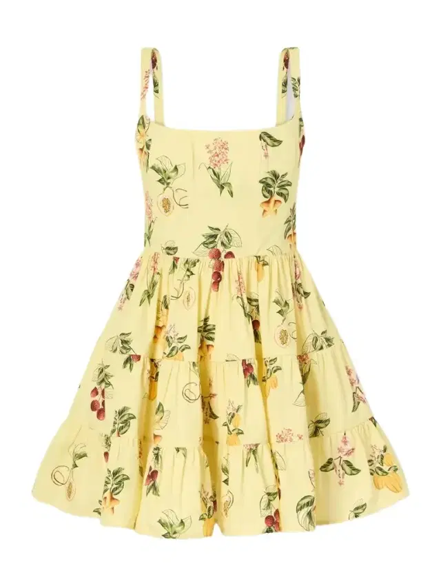 Agua by Agua Bendita Granadilla Tiered Floral-print Cotton-poplin Mini Dress