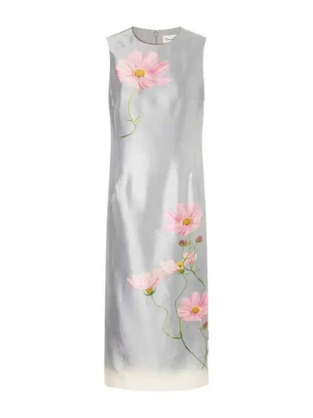 Oscar de la Renta Floral-print Satin Midi Dress