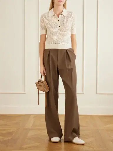 MM6 MAISON MARGIELA Pleated Cady Wide-leg Pants | Thumbnail 2 MM6 MAISON MARGIELA Pleated Cady Wide-leg Pants | Thumbnail 2