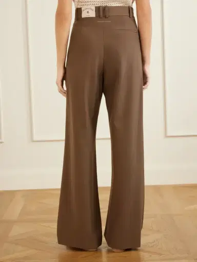 MM6 MAISON MARGIELA Pleated Cady Wide-leg Pants | Thumbnail 4 MM6 MAISON MARGIELA Pleated Cady Wide-leg Pants | Thumbnail 4