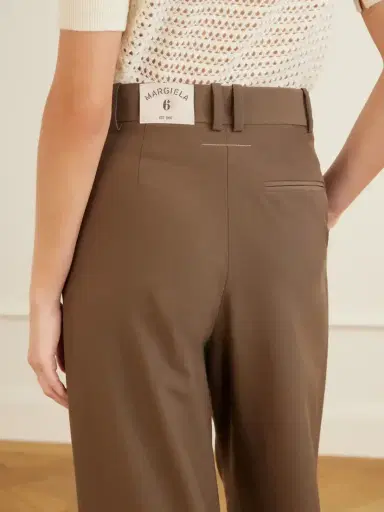 MM6 MAISON MARGIELA Pleated Cady Wide-leg Pants | Thumbnail 5 MM6 MAISON MARGIELA Pleated Cady Wide-leg Pants | Thumbnail 5