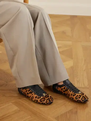 Dolce & Gabbana Leather-trimmed Leopard-print Plush Sneakers | Thumbnail 2 Dolce & Gabbana Leather-trimmed Leopard-print Plush Sneakers | Thumbnail 2