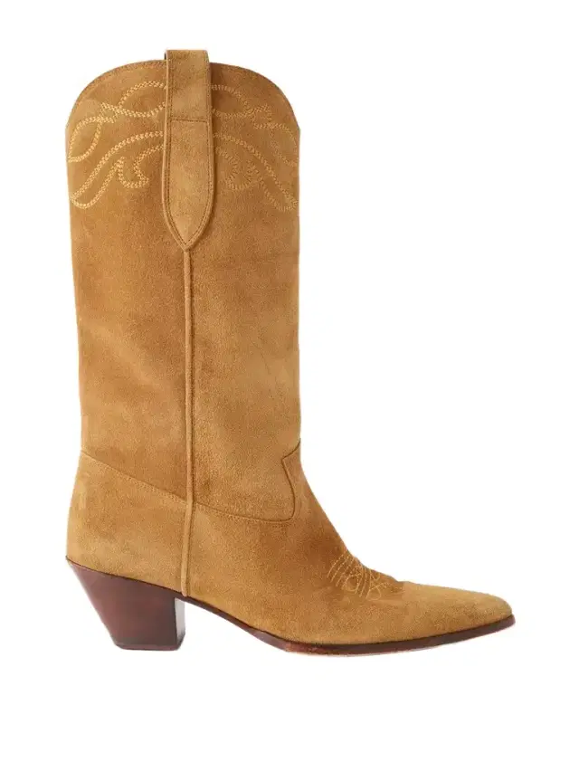 Nili Lotan Towns Embroidered Suede Knee Boots