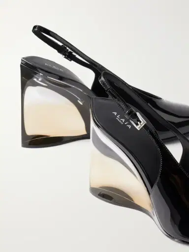 Alaïa 110 Patent-leather Wedge Pumps | Thumbnail 5