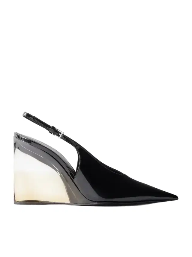 Alaïa 110 Patent-leather Wedge Pumps