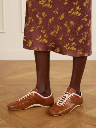 Dries Van Noten Snake-effect Leather Sneakers | Thumbnail 2 Dries Van Noten Snake-effect Leather Sneakers | Thumbnail 2