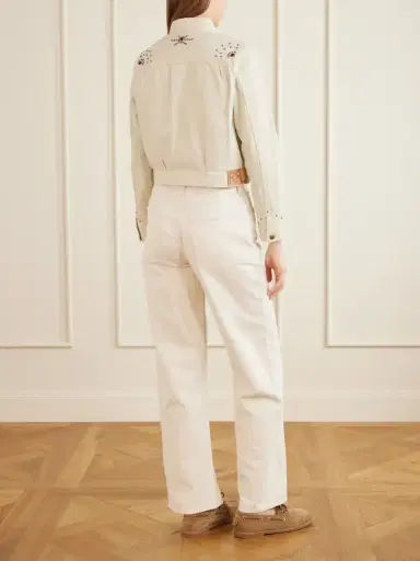 RRL Ida Cropped Embellished Denim Jacket | Thumbnail 4 RRL Ida Cropped Embellished Denim Jacket | Thumbnail 4