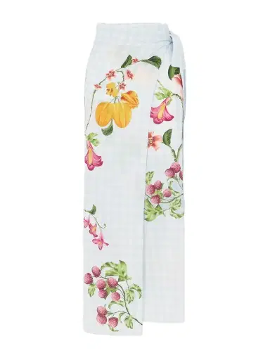 Agua by Agua Bendita Lavanda Printed Cotton And Silk-blend Voile Pareo | Thumbnail 1
