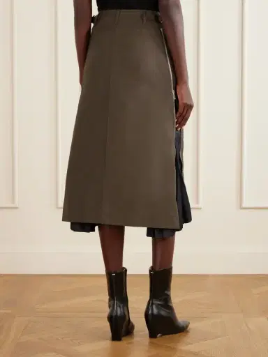 Sacai Weather Cotton-twill Midi Skirt | Thumbnail 4