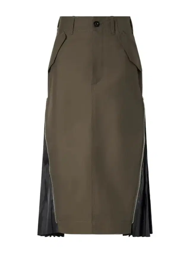 Sacai Weather Cotton-twill Midi Skirt