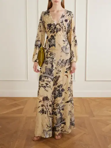Etro Printed Floral-jacquard Maxi Dress | Thumbnail 2 Etro Printed Floral-jacquard Maxi Dress | Thumbnail 2