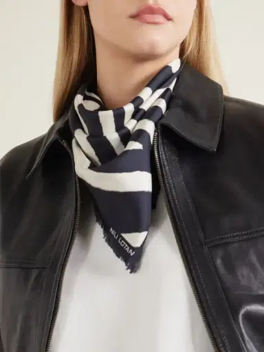 Nili Lotan Zebra-print Silk Scarf | Thumbnail 4 Nili Lotan Zebra-print Silk Scarf | Thumbnail 4