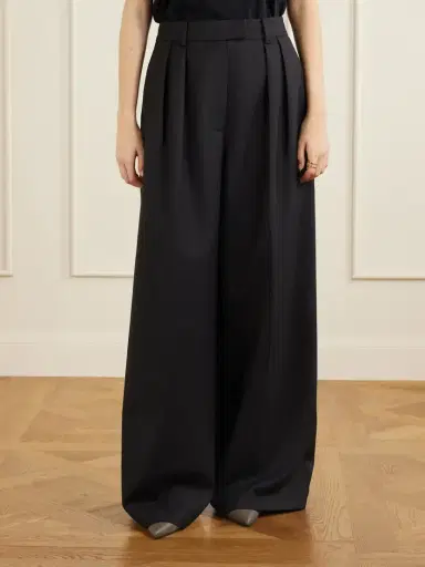 Anine Bing Lou Pleated Woven Wide-leg Pants | Thumbnail 3 Anine Bing Lou Pleated Woven Wide-leg Pants | Thumbnail 3