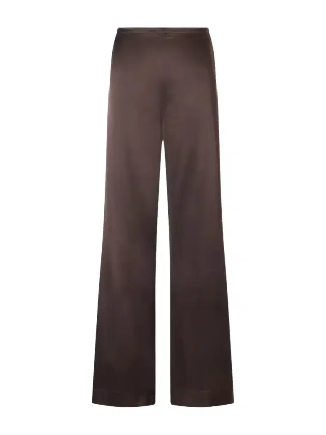Staud Stroll Silk-dupioni Wide-leg Pants