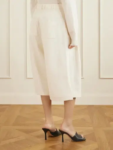 Co Pleated Woven Wide-leg Pants | Thumbnail 4