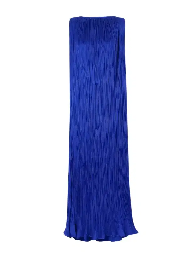 Aflalo Celestia Plissé-satin Maxi Dress