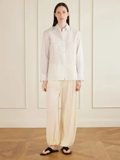 Aflalo Brein Striped Cotton And Silk-blend Voile Shirt | Thumbnail 2