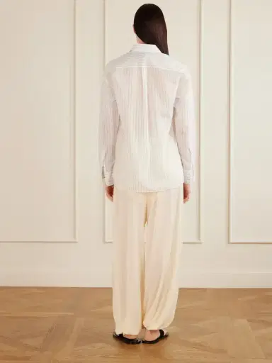Aflalo Brein Striped Cotton And Silk-blend Voile Shirt | Thumbnail 3