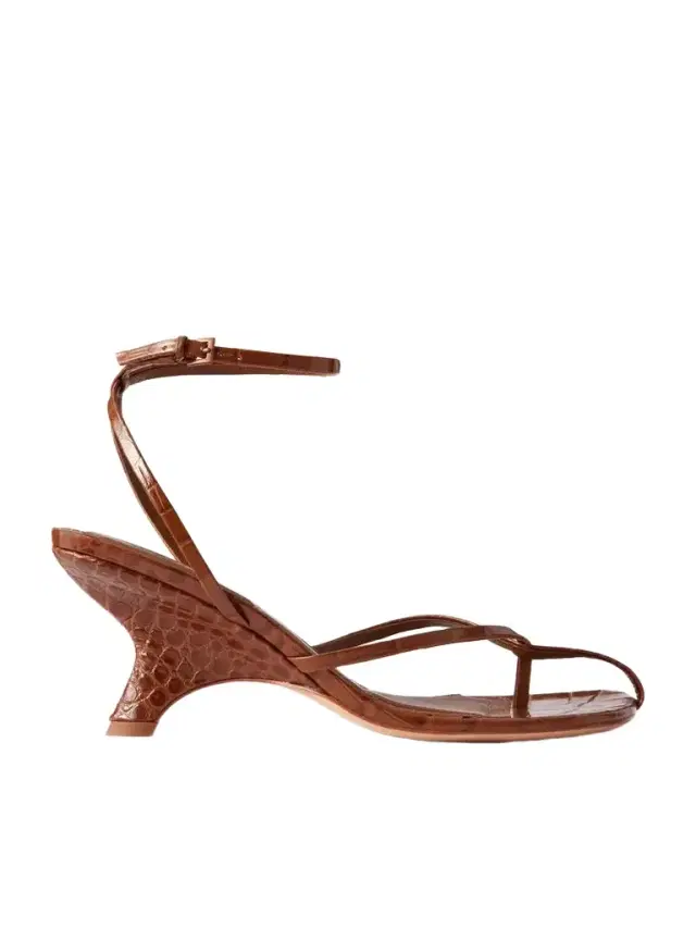 Simkhai Kelsey Croc-effect Leather Sandals