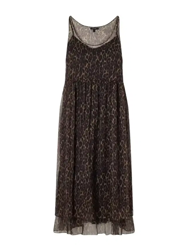 R13 Gathered Tiered Animal-print Silk-chiffon Midi Dress