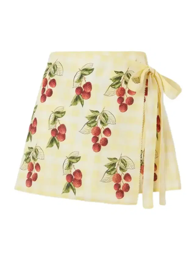 Agua by Agua Bendita Luna Printed Checked Linen Pareo
