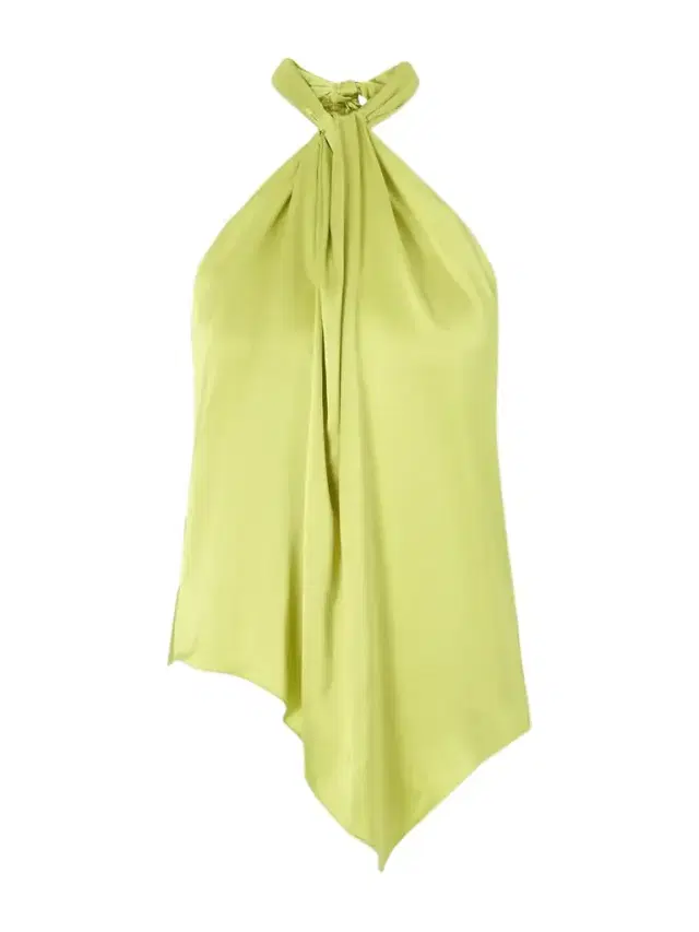 Aflalo Safira Silk-satin Halterneck Top