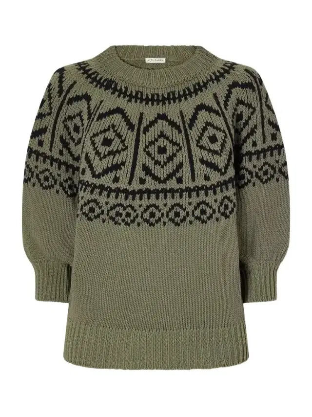 Altuzarra Howard Intarsia-knit Cotton-blend Sweater