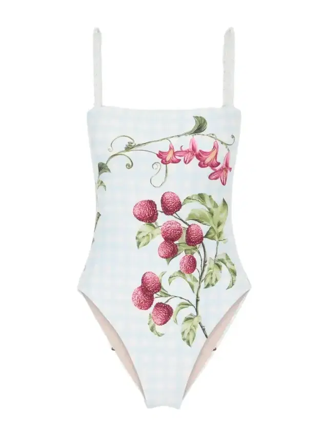 Agua by Agua Bendita Durazno Embellished Printed Recycled Swimsuit