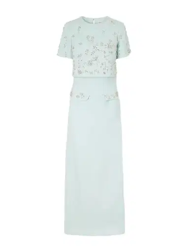 Oscar de la Renta Crystal-floral Embroidered Stretch-wool Gown | Thumbnail 1 Oscar de la Renta Crystal-floral Embroidered Stretch-wool Gown | Thumbnail 1