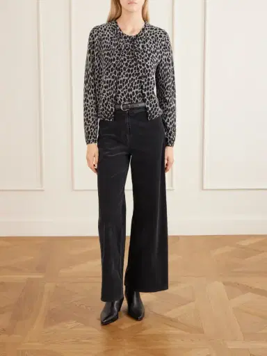 Nili Lotan Nessa Leopard-jacquard Cashmere Tank | Thumbnail 2 Nili Lotan Nessa Leopard-jacquard Cashmere Tank | Thumbnail 2