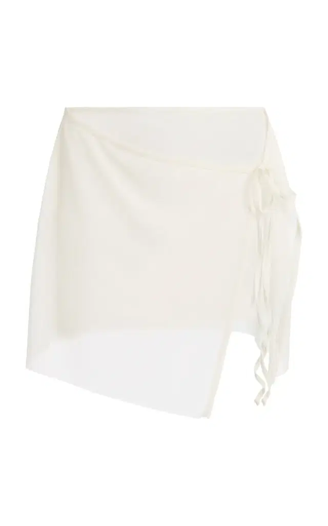 Bond-Eye Maeve Layered Mesh Mini Wrap Skirt