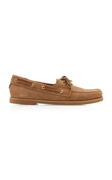 Gianvito Rossi Vandée Suede Boat Shoes | Thumbnail 1 Gianvito Rossi Vandée Suede Boat Shoes | Thumbnail 1