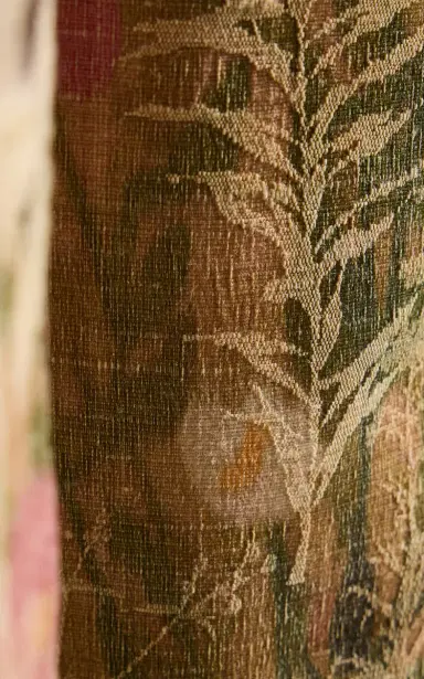 LESET Pam Floral Silk Jacquard Wide-Leg Pants | Thumbnail 6