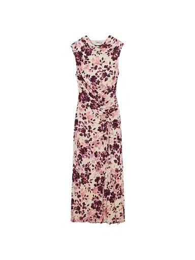 SIMKHAI Women's Acacia Floral Jersey Midi Dress - Fig Multi | Thumbnail 1