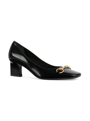 Gucci Women's Signora 50MM Patent Leather Pumps - Black - Size 10.5 | Thumbnail 2