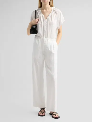 Theory Women's Flowy Silk Twill Pants - | Thumbnail 2 Theory Women's Flowy Silk Twill Pants - | Thumbnail 2