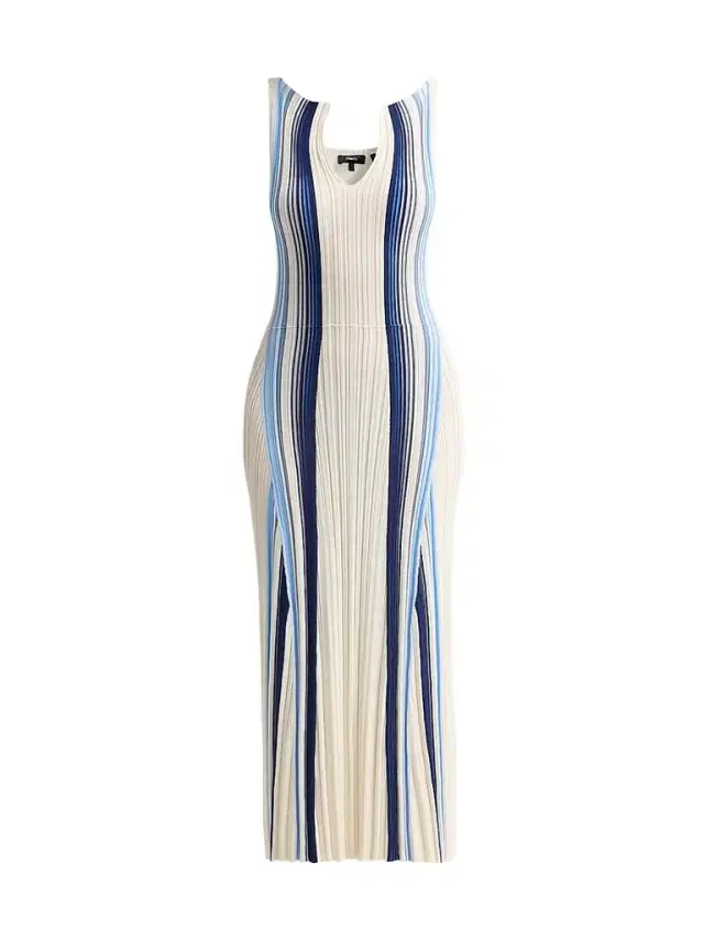 Theory Women's Textured Stripe Midi Dress -  Multi